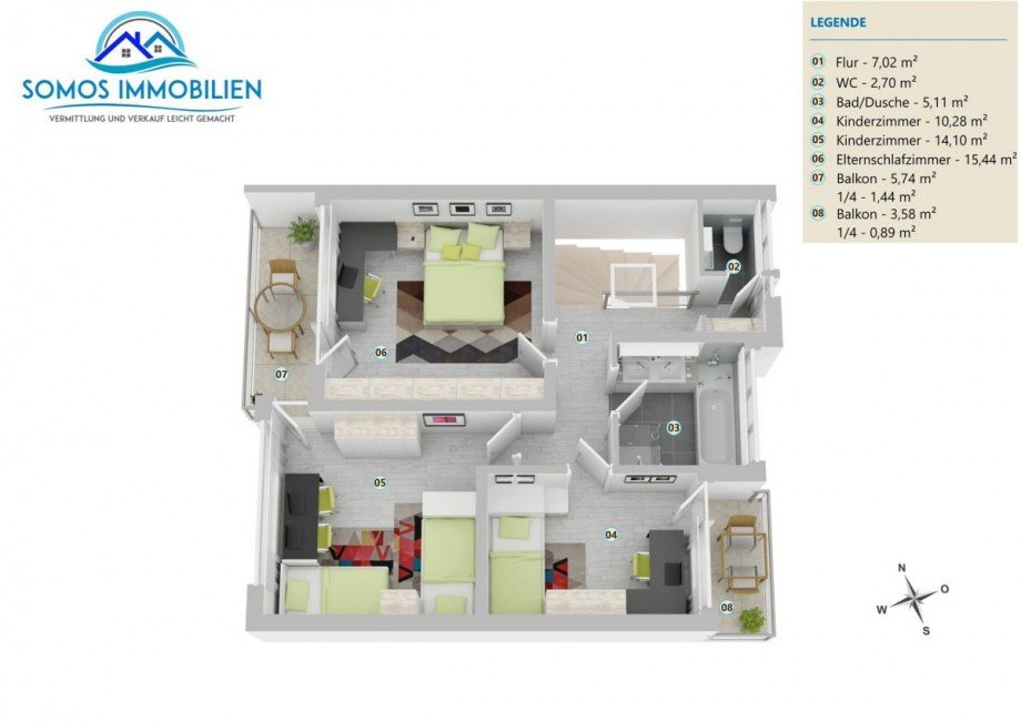 Dachgeschoss Reihenmittelhaus Stuttgart